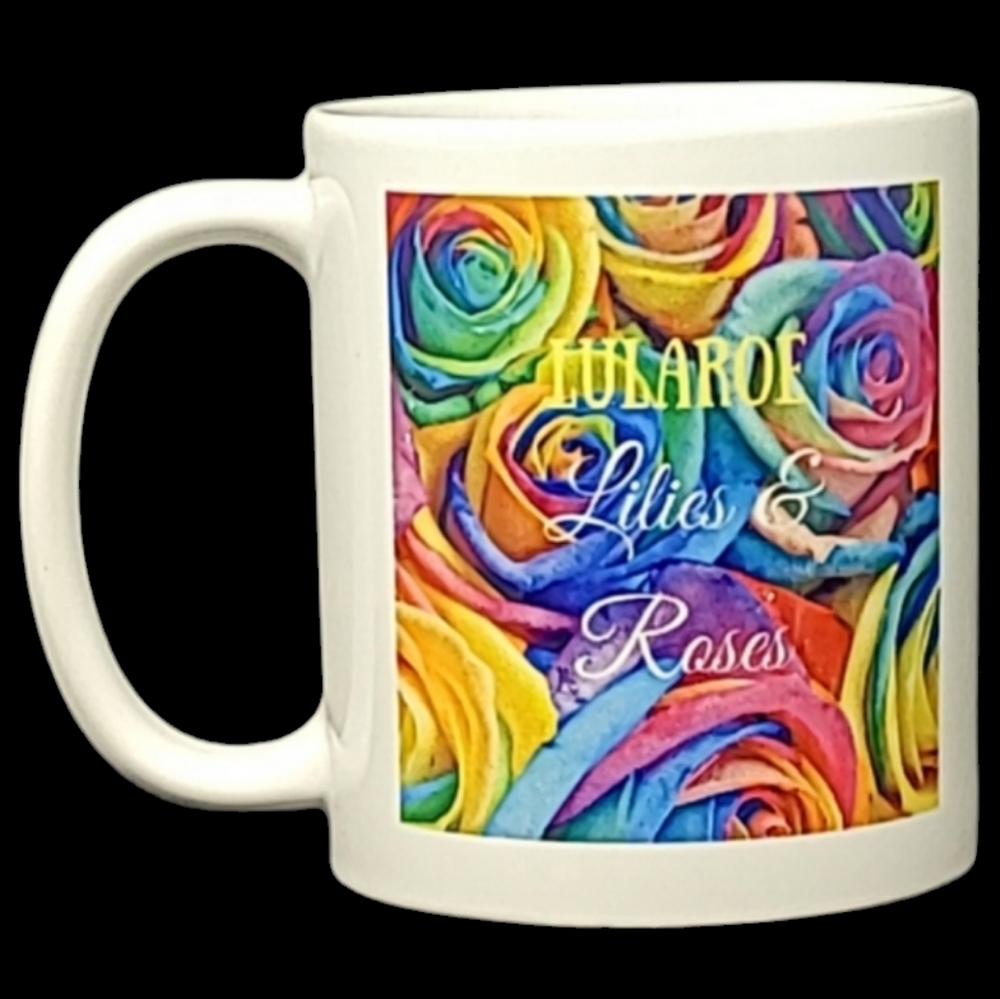 LULAROE LILICS & ROSES COFFEE MUG ORCA COATINGS